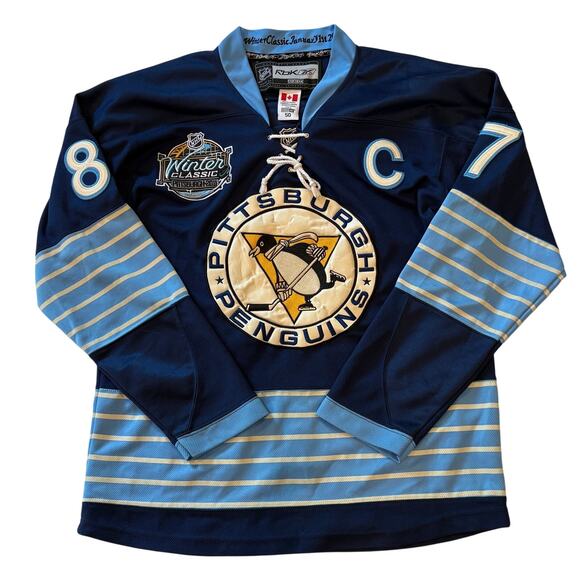 Pittsburg Penguins 2011 Winter Classic Sidney Crosby Jersey Size 50 Large Reebok - Picture 1 of 9
